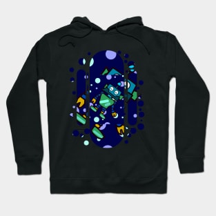 Chill robots art dot Hoodie